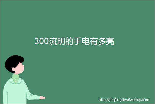 300流明的手电有多亮